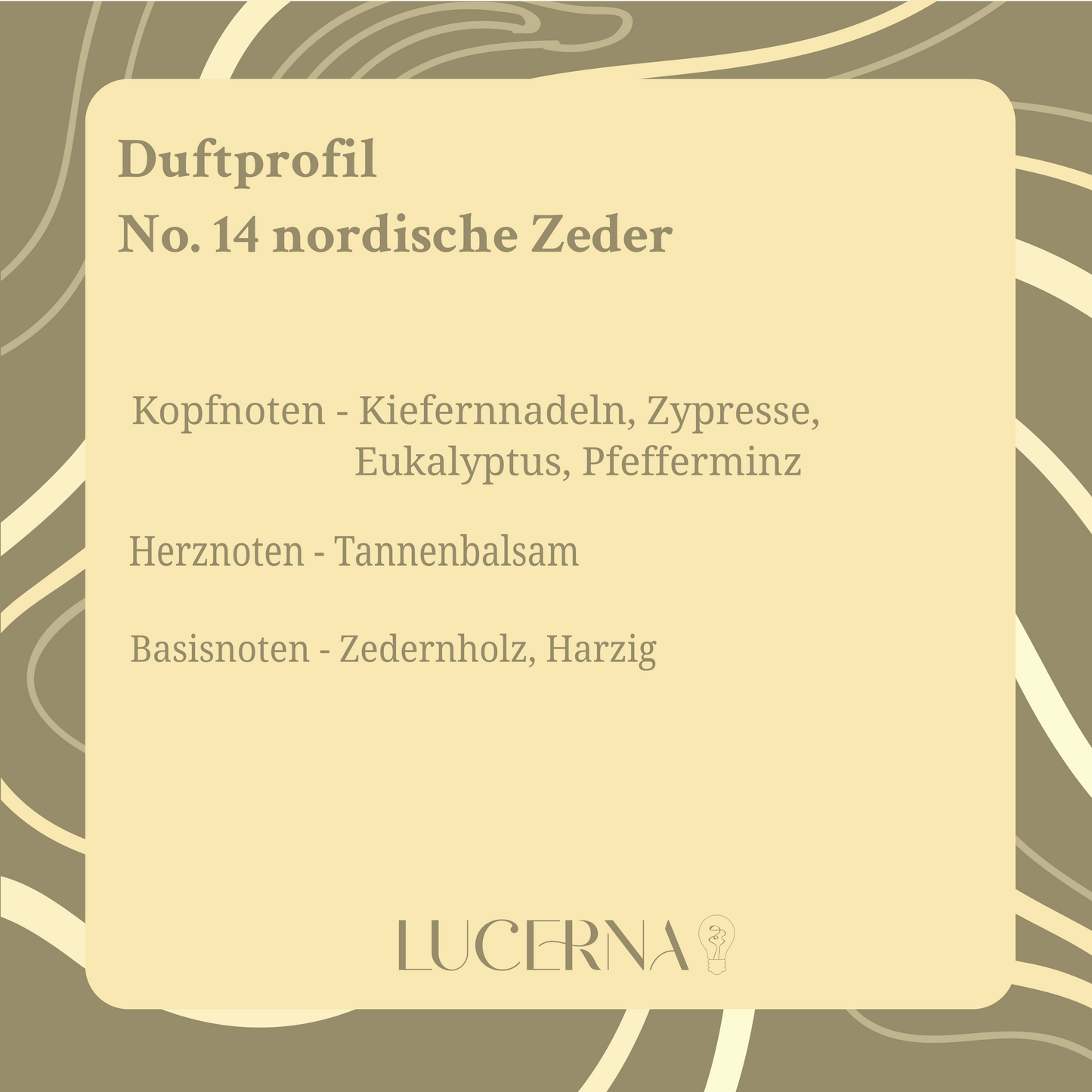 Sojawachskerze No. 14 nordische Zeder