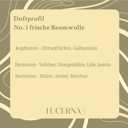 Sojawachskerze No. 3 Frische Baumwolle