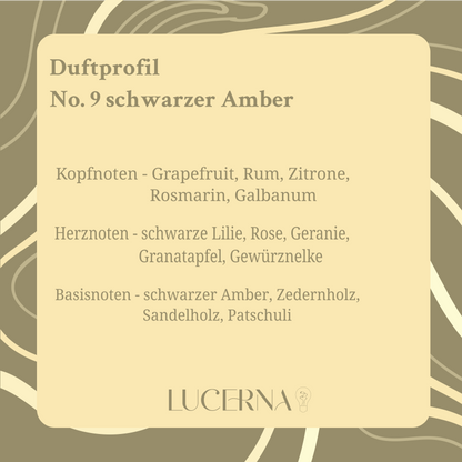 Sojawachskerze No. 9 Schwarzer Amber